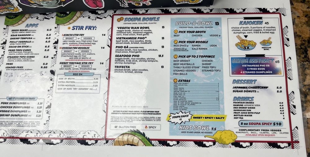 Soupa Saiyan Menu - Image 1
