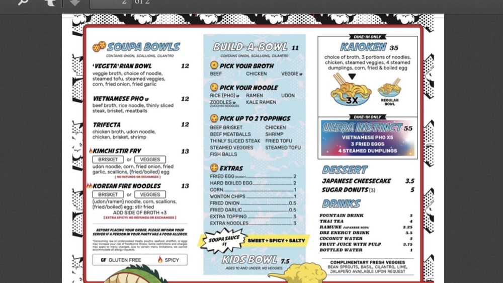 Soupa Saiyan Menu - Image 6
