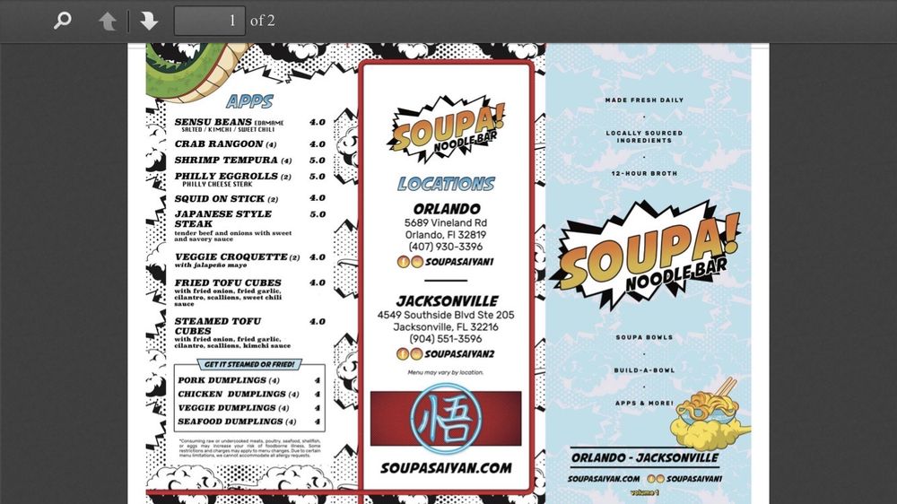 Soupa Saiyan Menu - Image 8